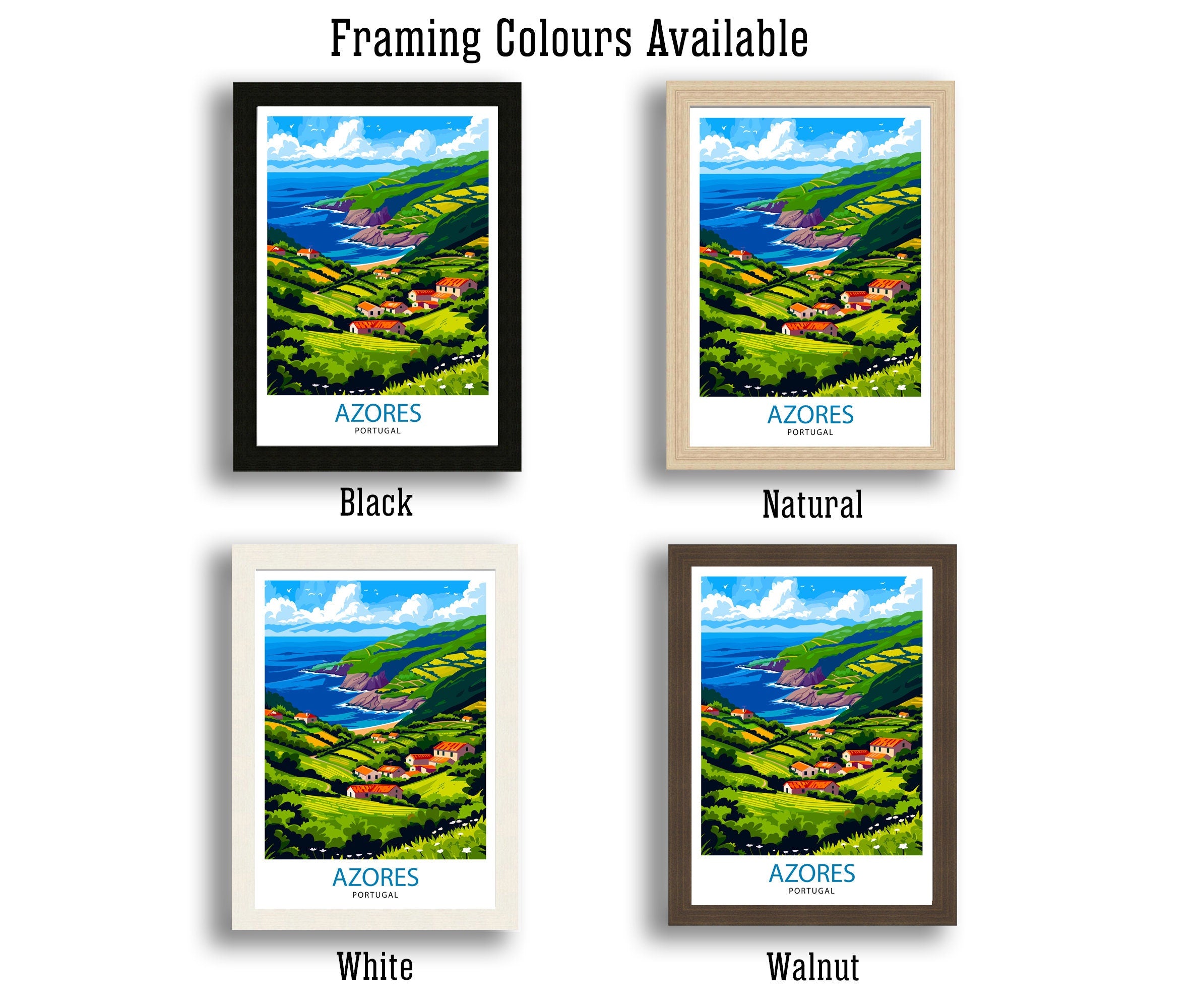 Azores Portugal Art Print Wall Decor Azores Decor Azores Poster Azores Art Azores Wall Art Gift for Nature Enthusiasts Azores Home Decor