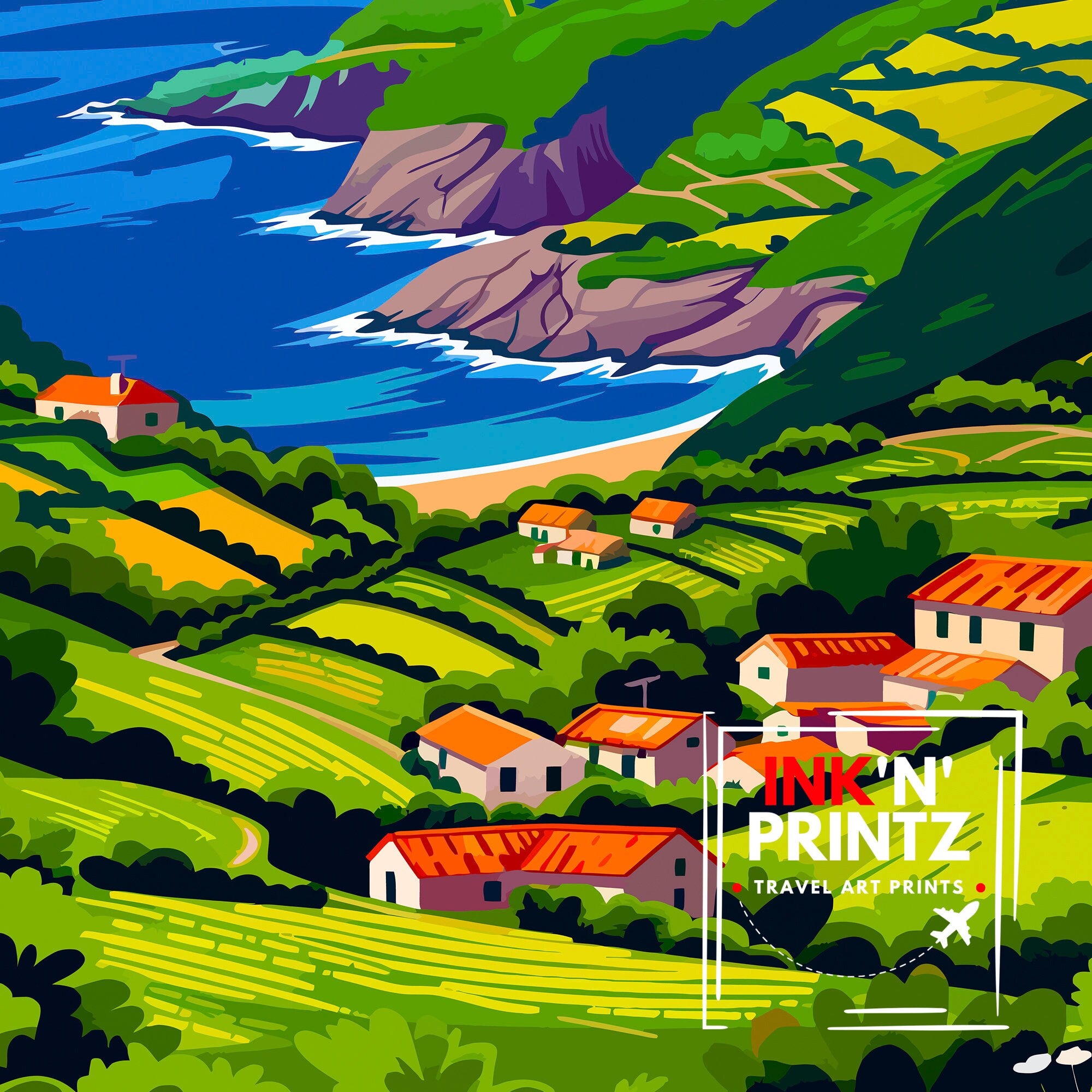 Azores Portugal Art Print Wall Decor Azores Decor Azores Poster Azores Art Azores Wall Art Gift for Nature Enthusiasts Azores Home Decor