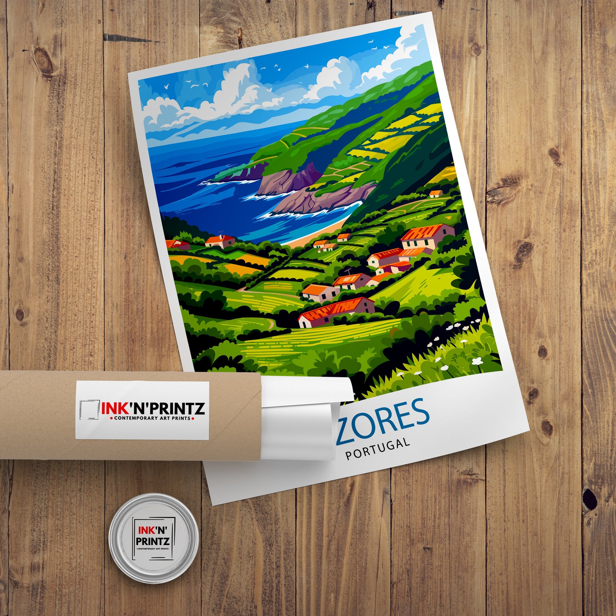 Azores Portugal Art Print Wall Decor Azores Decor Azores Poster Azores Art Azores Wall Art Gift for Nature Enthusiasts Azores Home Decor