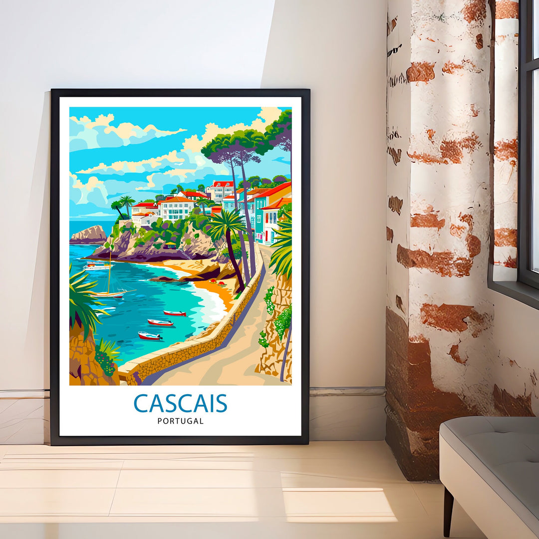 Cascais Portugal Poster Cascais Decor Cascais Poster Cascais Art Cascais Wall Art Gift for Seaside Lovers Cascais Home Decor