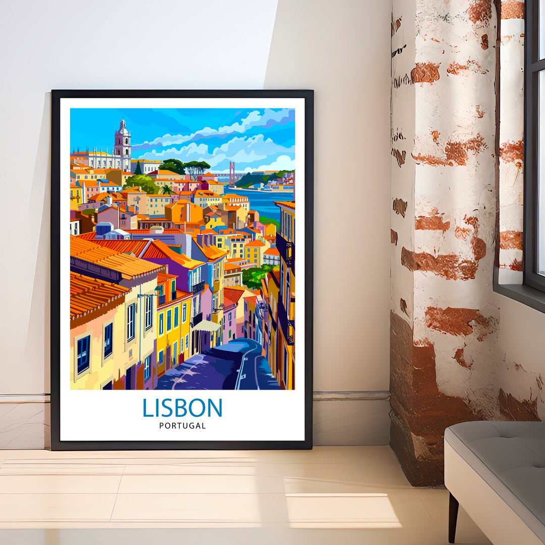 Lisbon Portugal Travel Poster