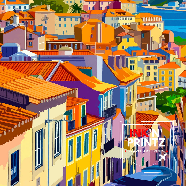 Lisbon Portugal Travel Poster