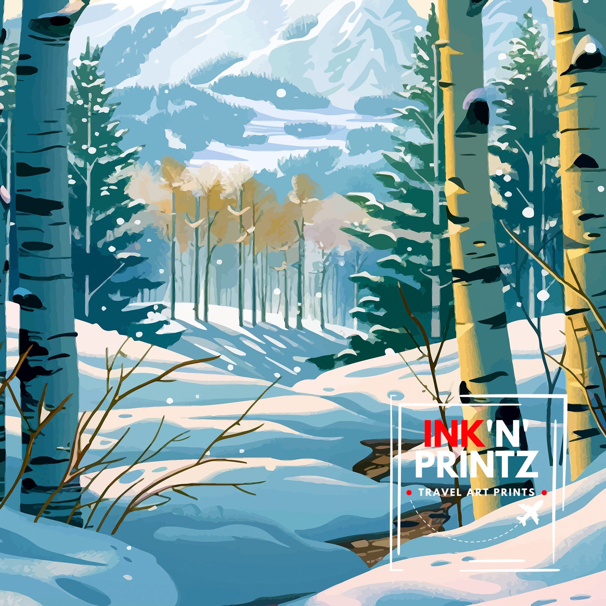Aspen Colorado Travel Print Wall Decor Wall Art Aspen Wall Hanging Home Décor Aspen Gift Art Lovers Colorado Art Lover Gift Print Art