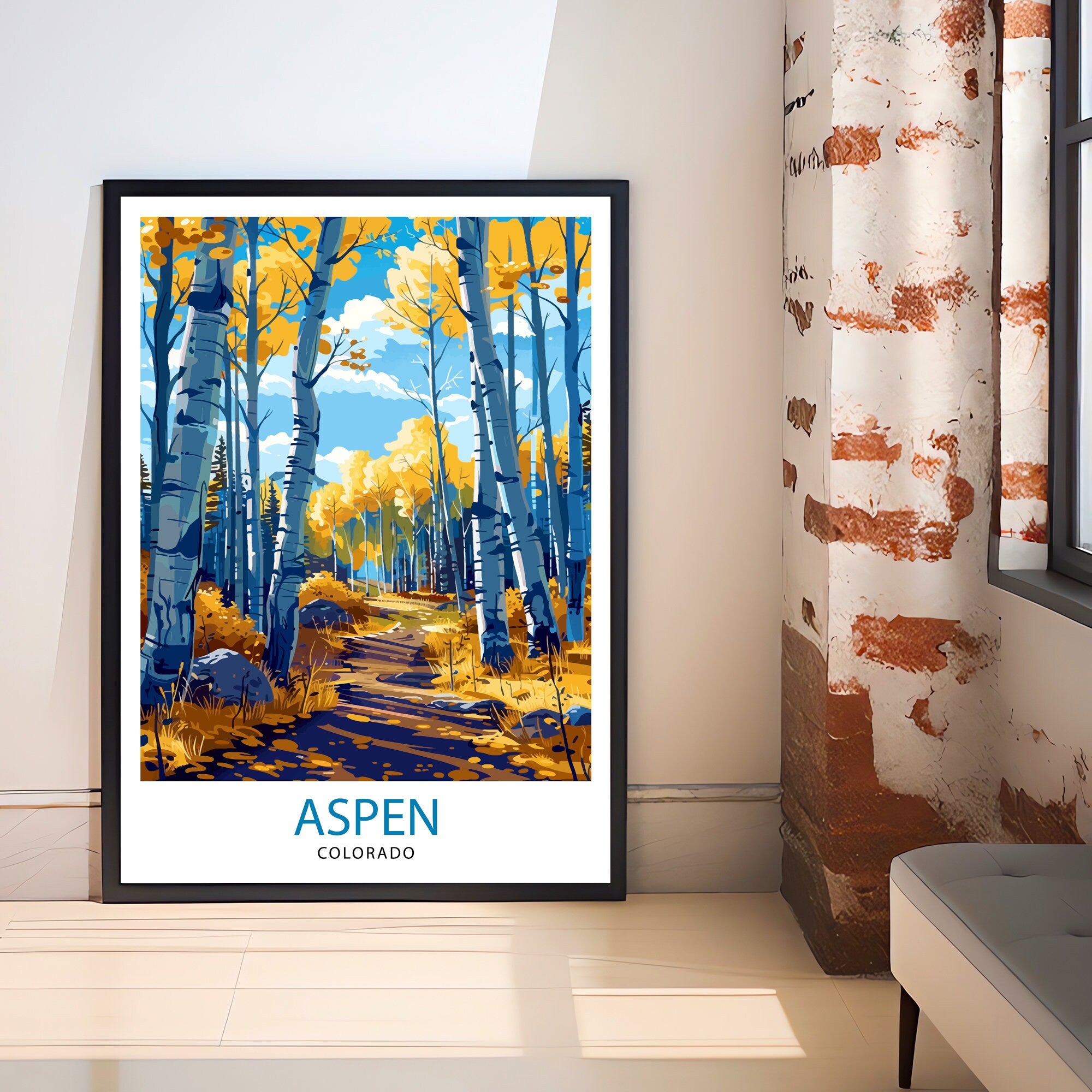 Aspen Colorado Travel Print Wall Decor Wall Art Aspen Wall Hanging Home Décor Aspen Gift Art Lovers Colorado Art Lover Gift Print Art