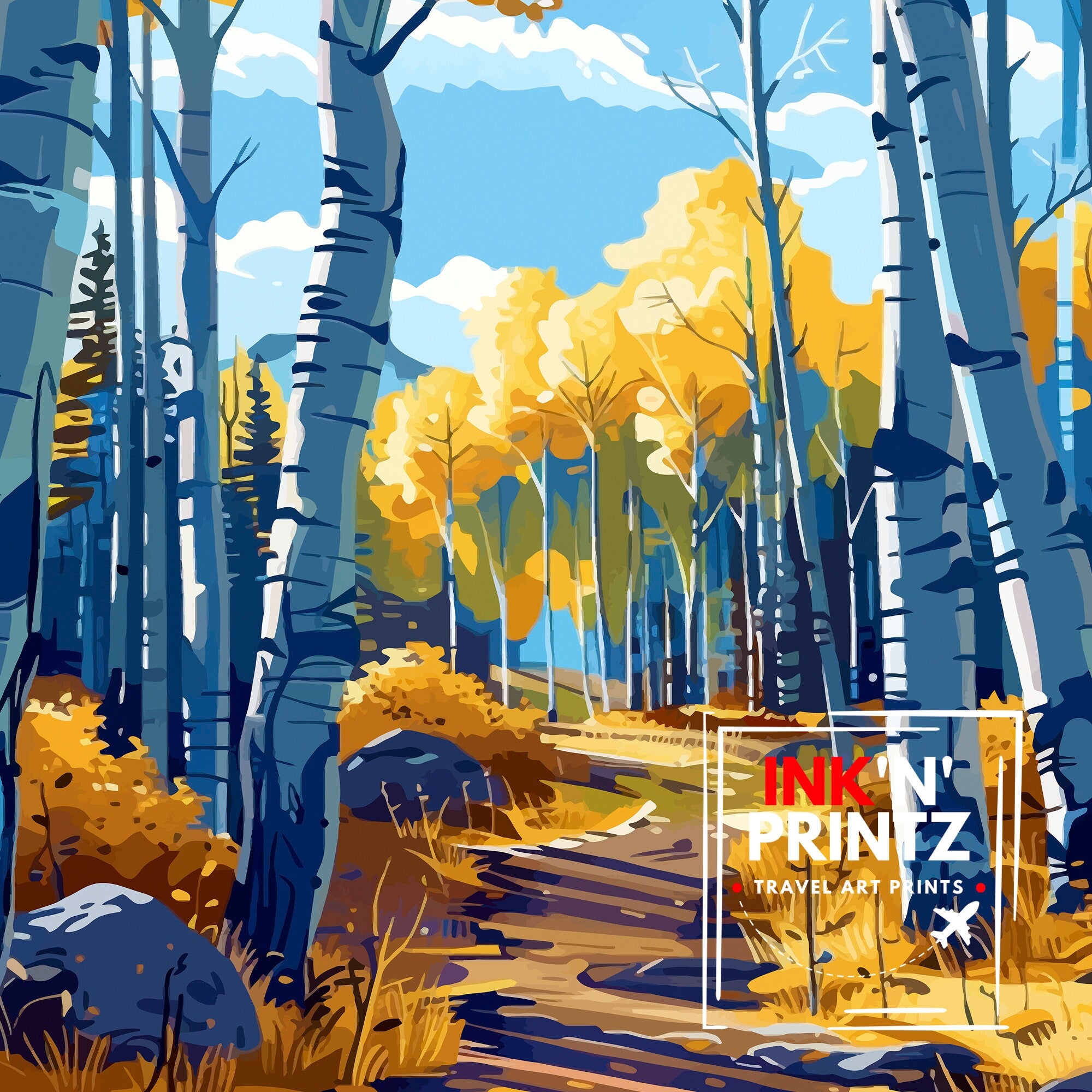 Aspen Colorado Travel Print Wall Decor Wall Art Aspen Wall Hanging Home Décor Aspen Gift Art Lovers Colorado Art Lover Gift Print Art