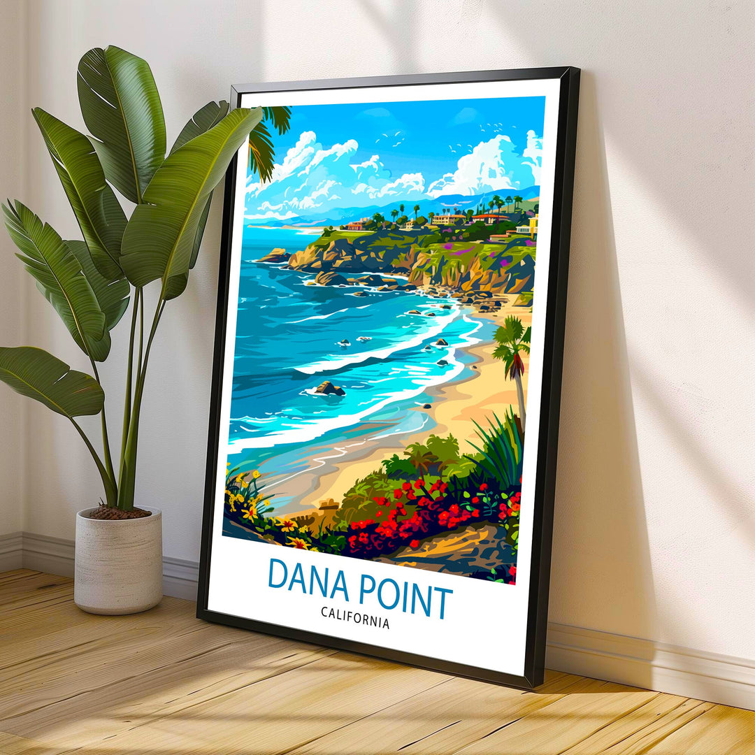 Dana Point California Travel Print Wall Decor Wall Art Dana Point Wall Hanging Home Décor Dana Point Gift Art Lovers California