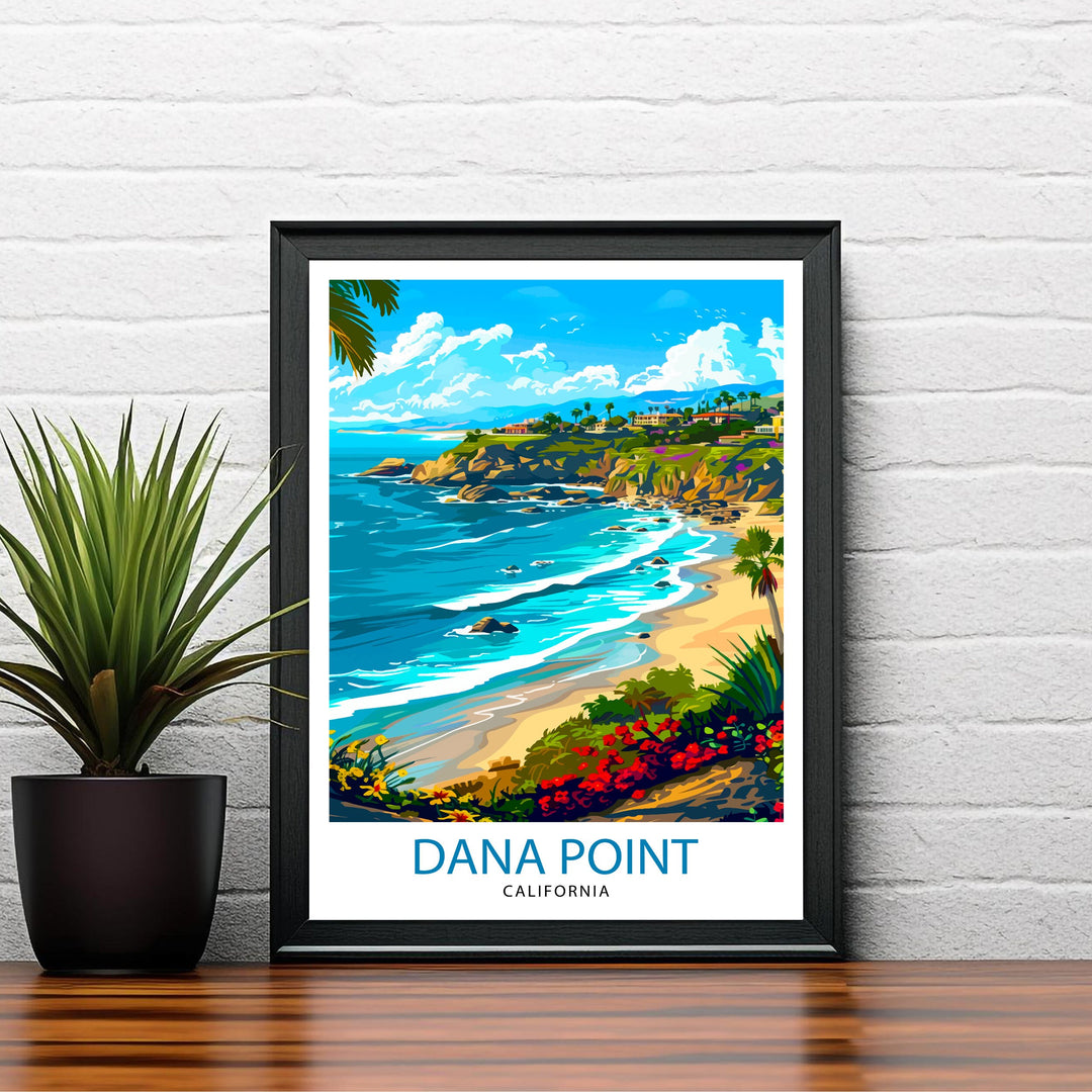 Dana Point California Travel Print Wall Decor Wall Art Dana Point Wall Hanging Home Décor Dana Point Gift Art Lovers California