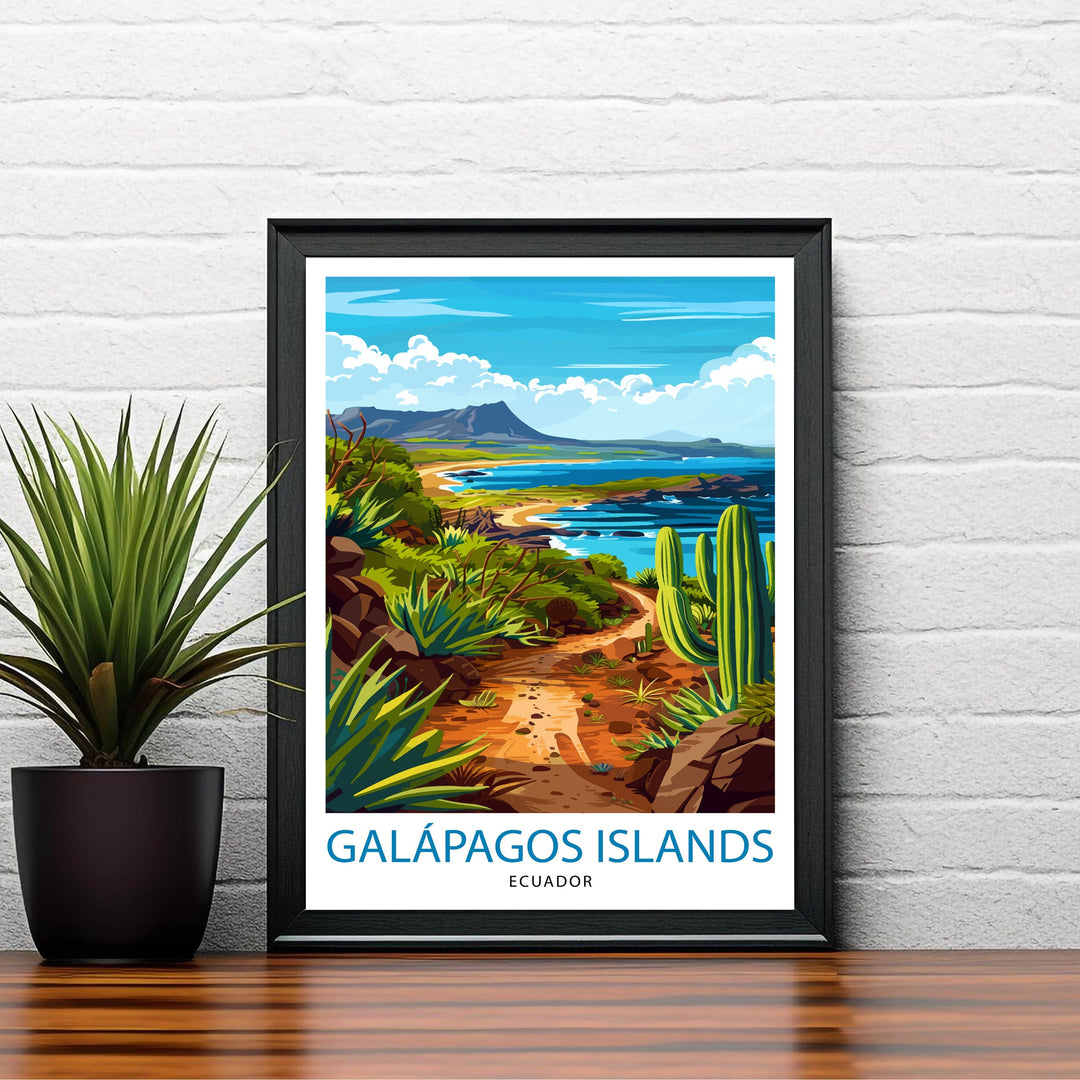 Galapagos Islands Ecuador Travel Print Wall Decor Wall Art Galapagos Islands Wall Hanging Home Décor Galapagos Islands Gift Art Lovers