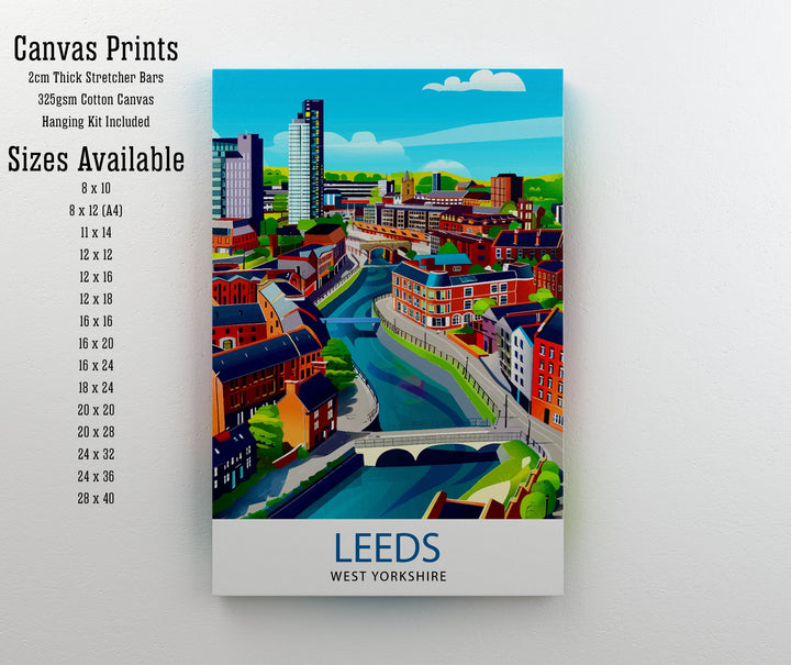 Leeds England Travel Poster