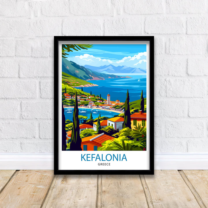 Kefalonia Greece Travel Poster