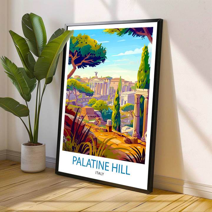 Palatine Hill Rome Italy Travel Poster