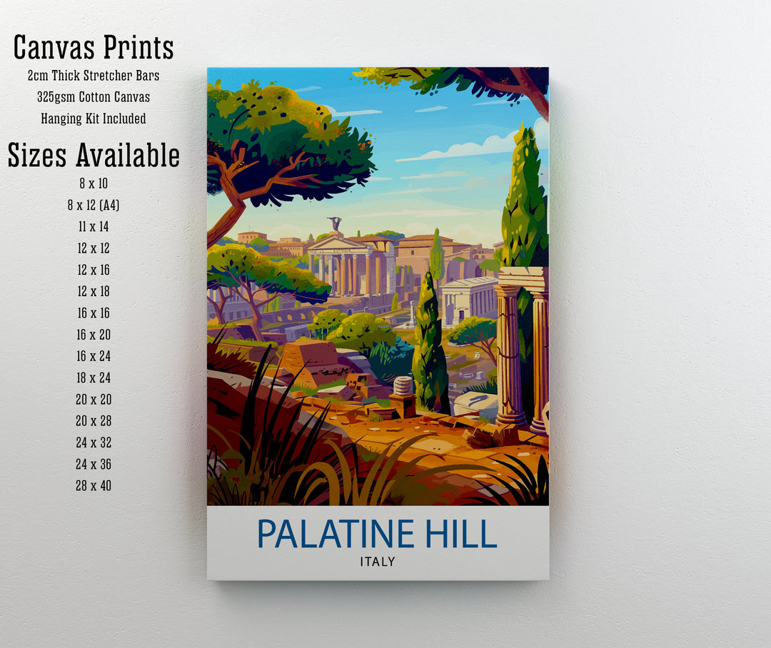 Palatine Hill Rome Italy Travel Poster