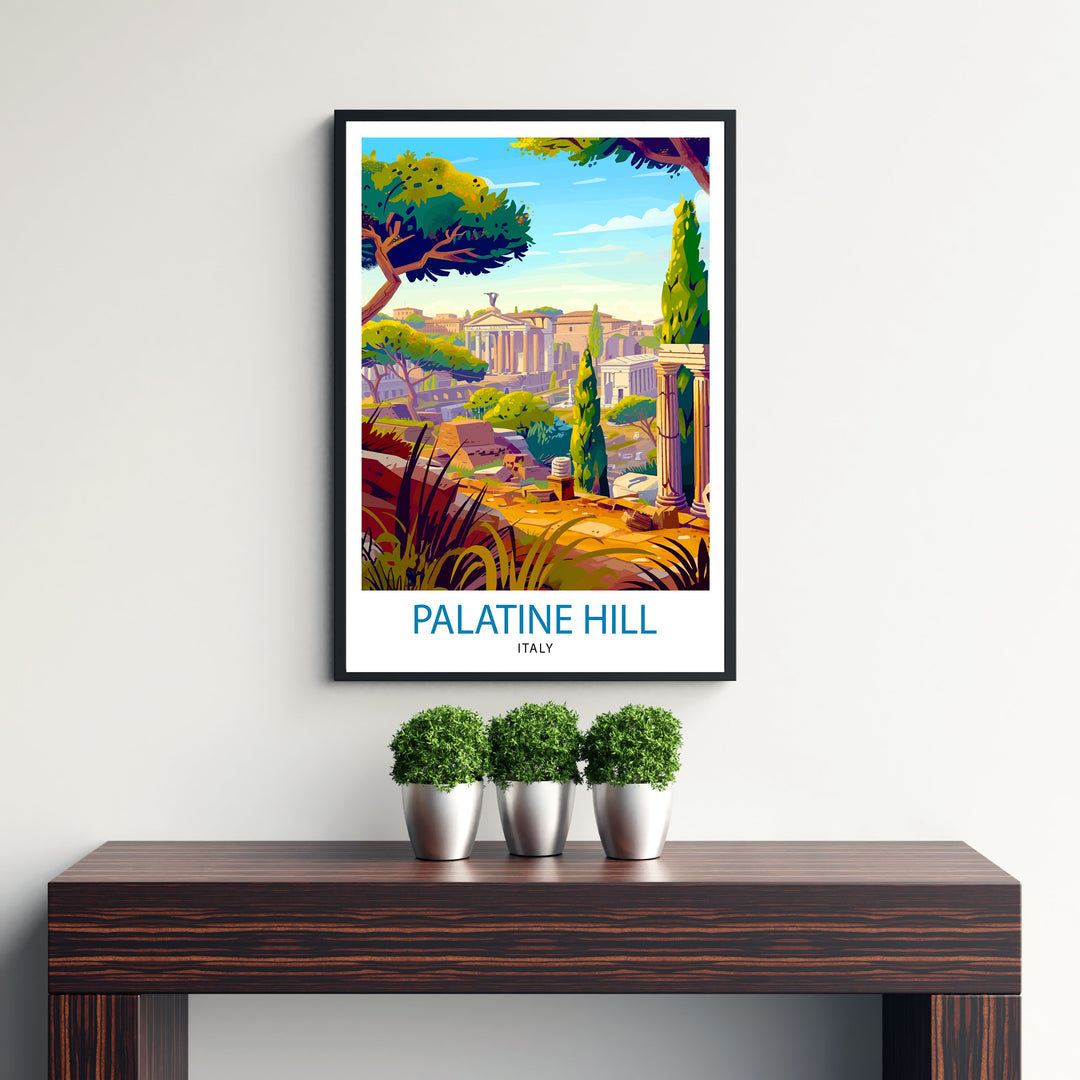 Palatine Hill Rome Italy Travel Poster