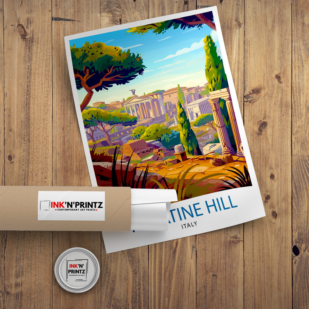 Palatine Hill Rome Italy Travel Poster