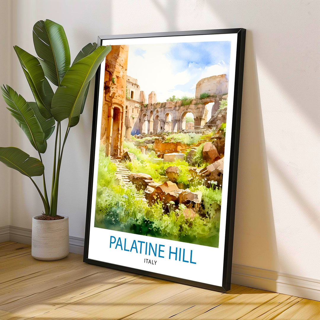 Palatine Hill Rome Italy Travel Poster