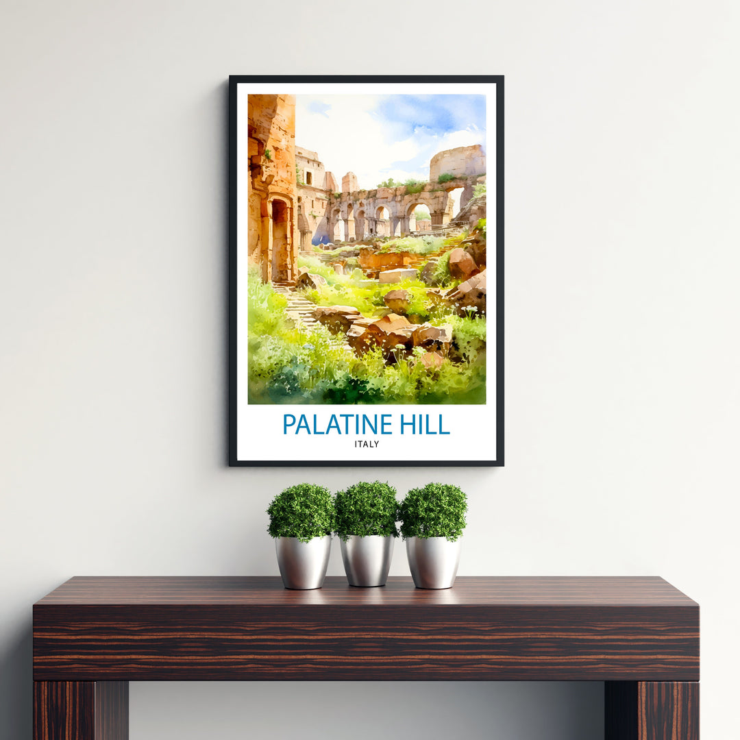 Palatine Hill Rome Italy Travel Poster