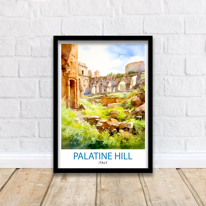 Palatine Hill Rome Italy Travel Poster