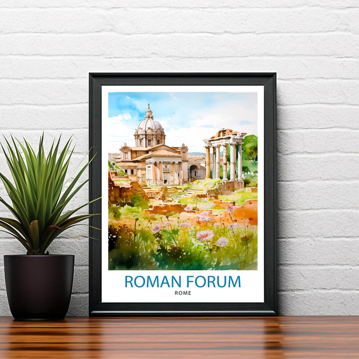 Palatine Hill Rome Italy Travel Poster