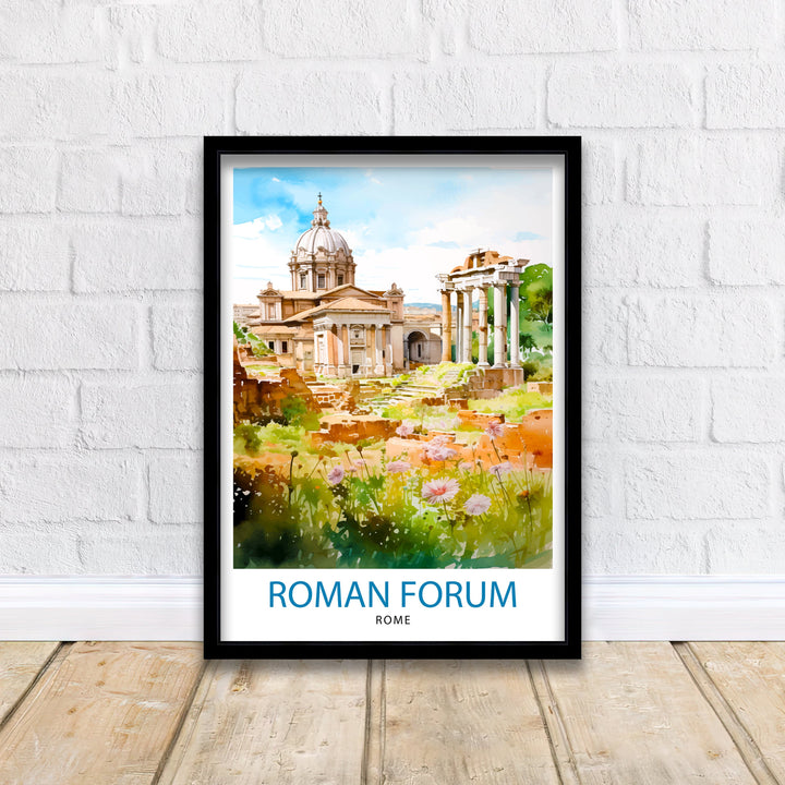 Palatine Hill Rome Italy Travel Poster