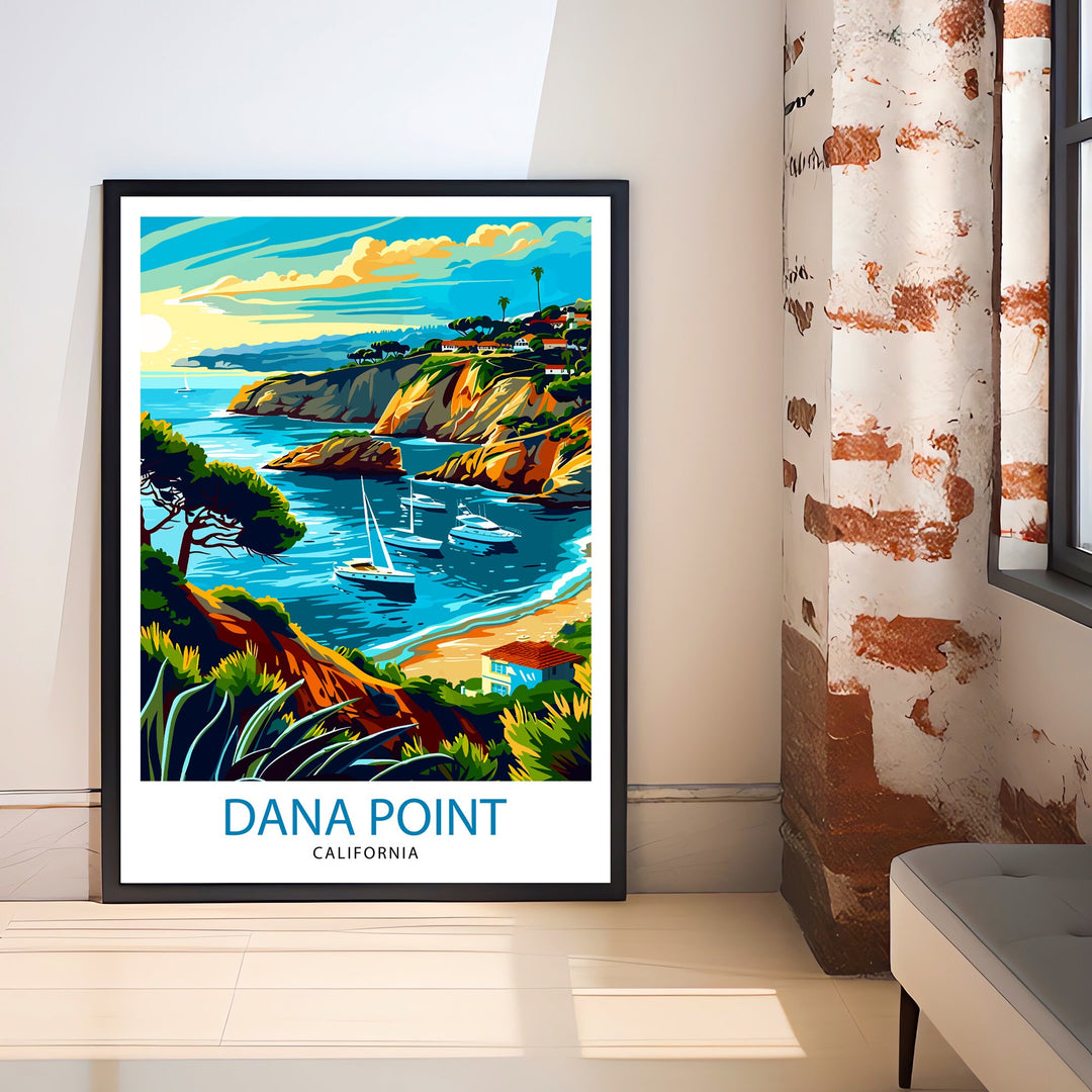 Dana Point California Travel Print Wall Decor Wall Art Dana Point Wall Hanging Home Décor Dana Point Gift Art Lovers California