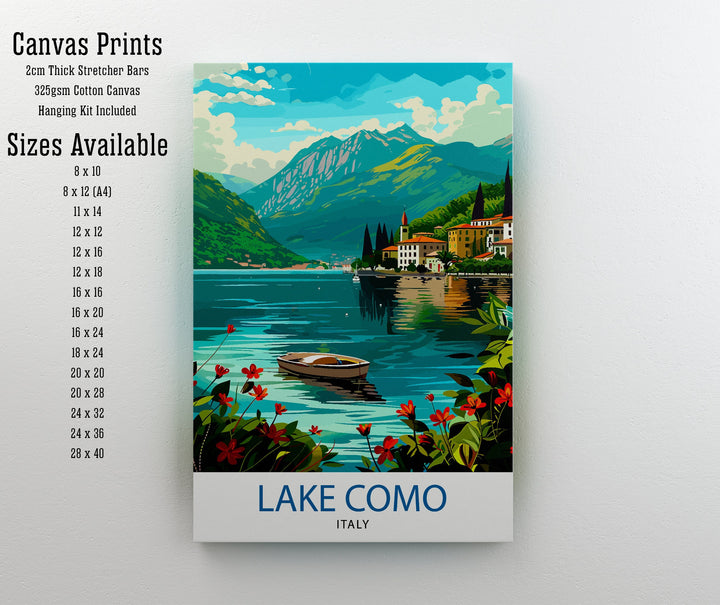 Lake Como Italy Travel Poster