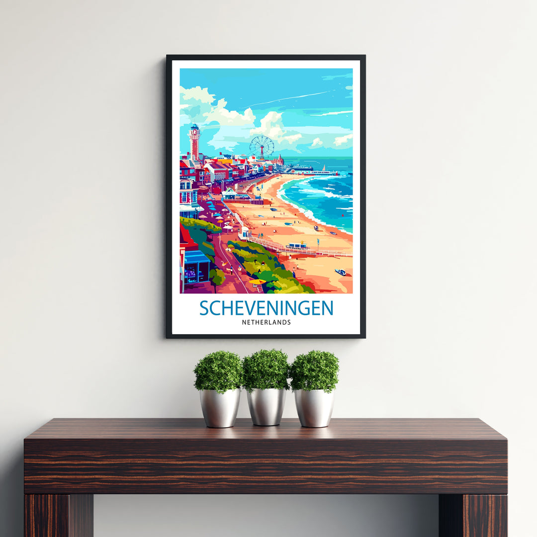 Scheveningen Netherlands Travel Print Wall Decor Wall Art Scheveningen Wall Hanging Home Décor Scheveningen Gift Art Lovers Netherlands