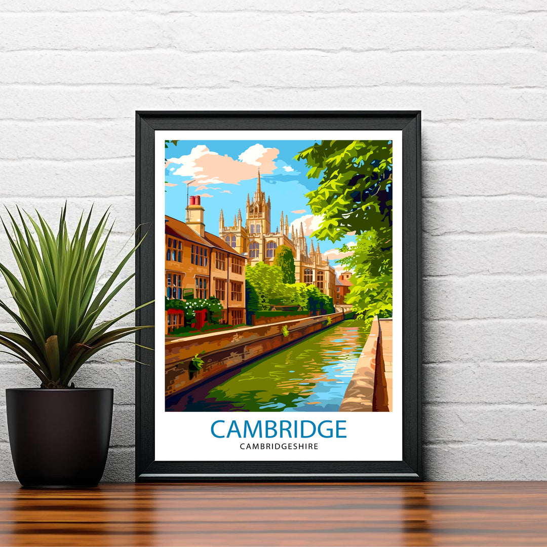 Cambridge England Travel Print Wall Decor Wall Art Cambridge Wall Hanging Home Décor Cambridge Gift Art Lovers UK Art Lover Gift Print Art