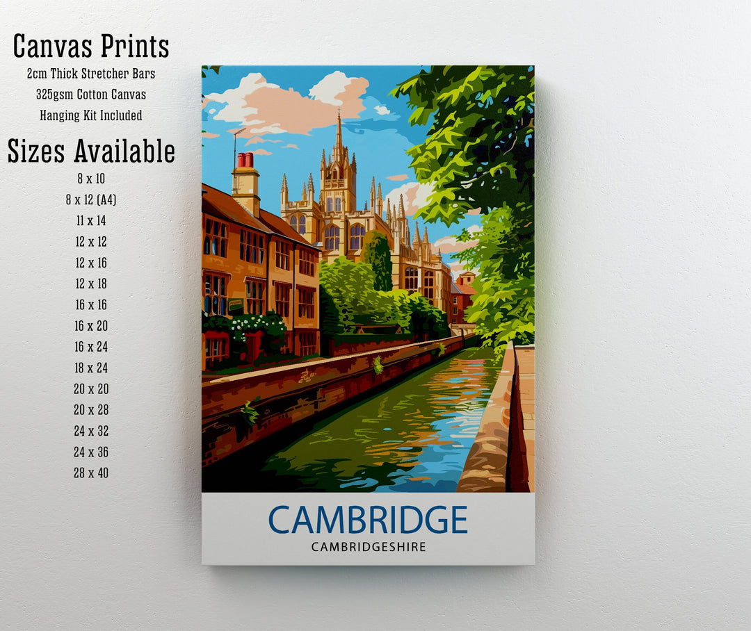 Cambridge England Travel Print Wall Decor Wall Art Cambridge Wall Hanging Home Décor Cambridge Gift Art Lovers UK Art Lover Gift Print Art