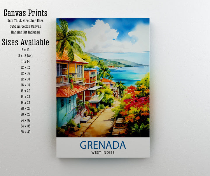 Grenada Caribbean Print Grenada Wall Decor Grenada Poster Grenada Art Print Grenada Wall Art Gift for Grenada Travel Grenada Home Decor