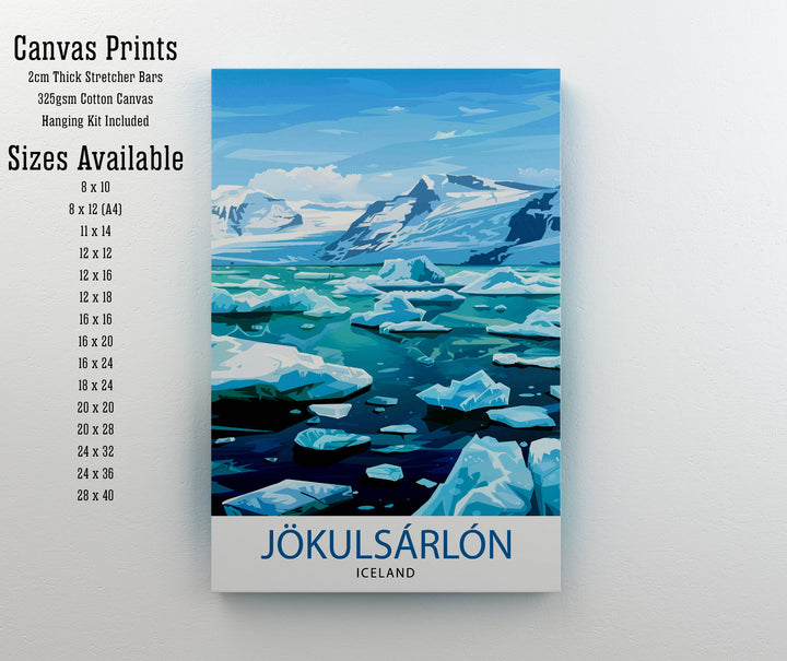 Jokulsarlon Iceland Travel Poster