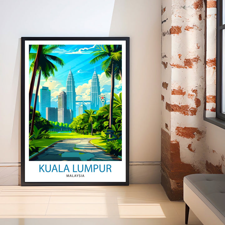 Kuala Lumpur Malaysia Travel Print Wall Decor Wall Art Kuala Lumpur Wall Hanging Home Décor Kuala Lumpur Gift Art Lovers Malaysia Art Lover