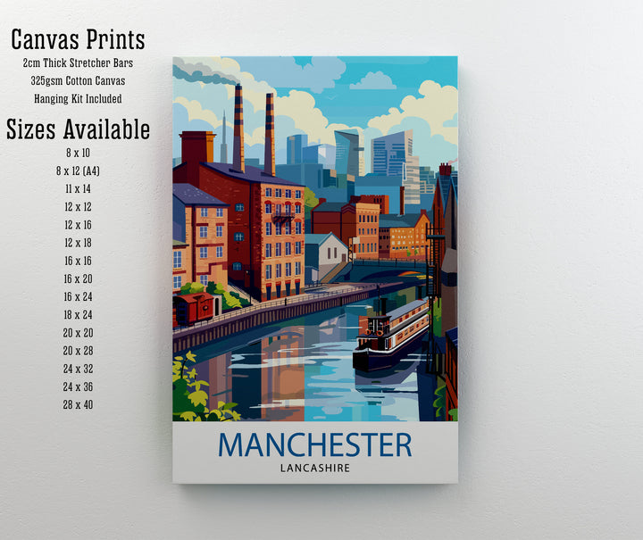 Manchester Travel Print Wall Decor Manchester Wall Art Manchester Cityscape Travel Poster Home Decor Gift for Travelers