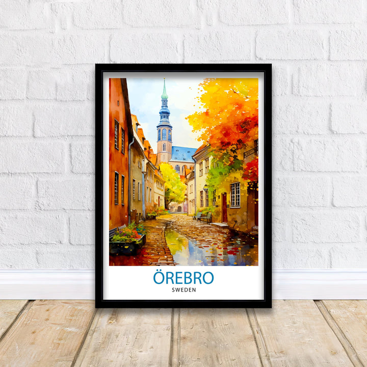 Orebro Sweden Travel Print Wall Decor Wall Art Orebro Wall Hanging Home Décor Orebro Gift Art Lovers Sweden Art Lover Gift Print Art