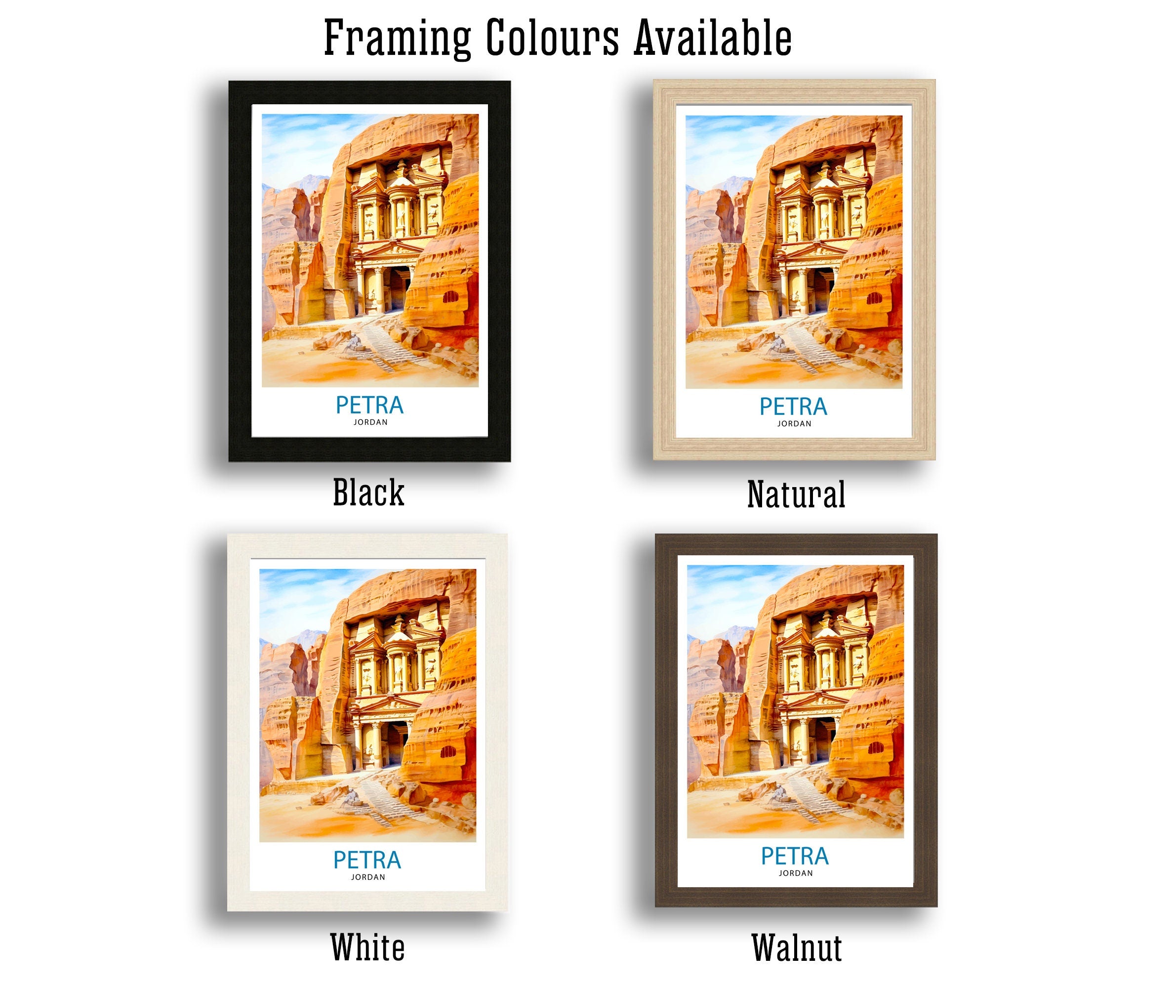Petra Jordan Travel Poster