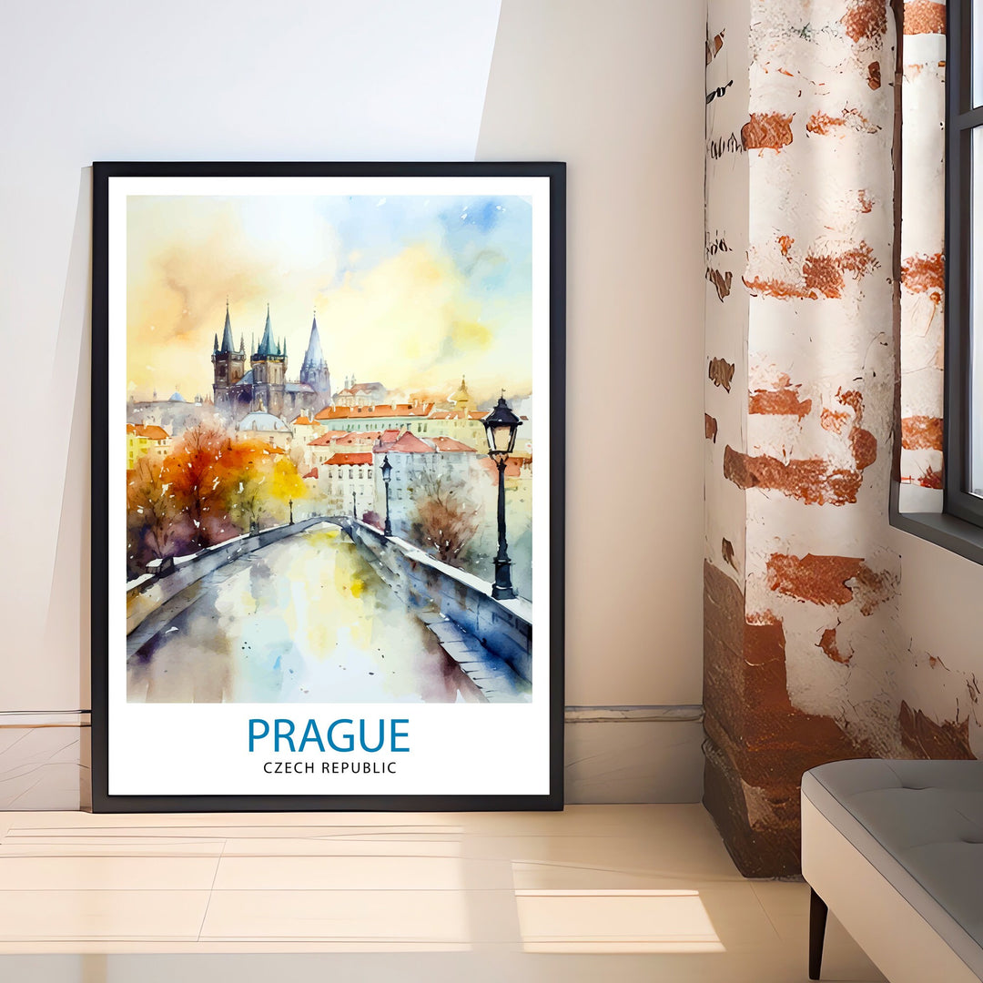 Prague Czech Republic Travel Print Wall Decor Wall Art Prague Wall Hanging Home Décor Prague Gift Art Lovers Czech Republic Art Lover