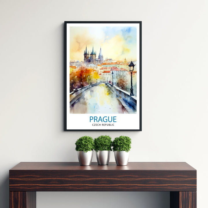 Prague Czech Republic Travel Print Wall Decor Wall Art Prague Wall Hanging Home Décor Prague Gift Art Lovers Czech Republic Art Lover