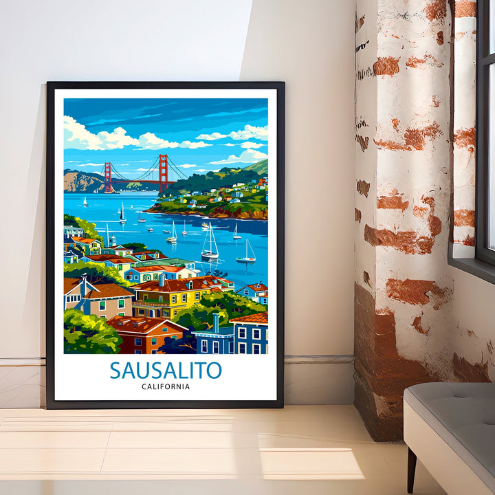 Sausalito California Travel Poster