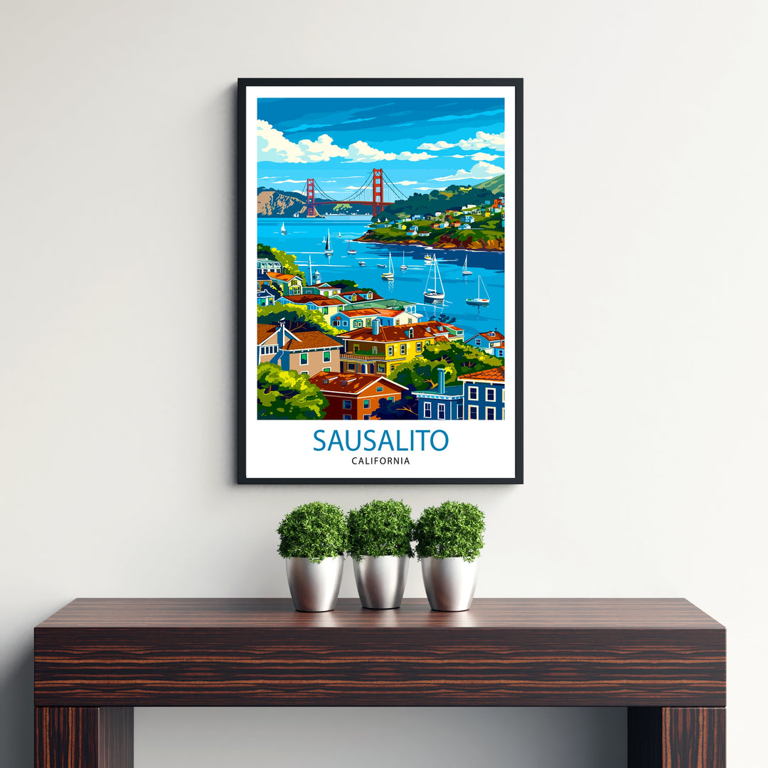 Sausalito California Travel Poster