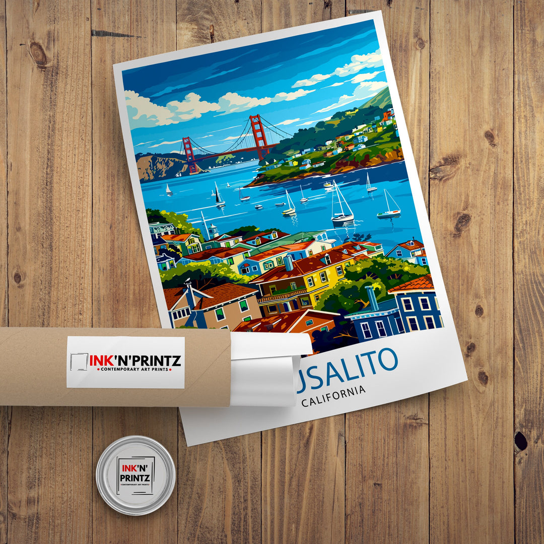 Sausalito California Travel Poster