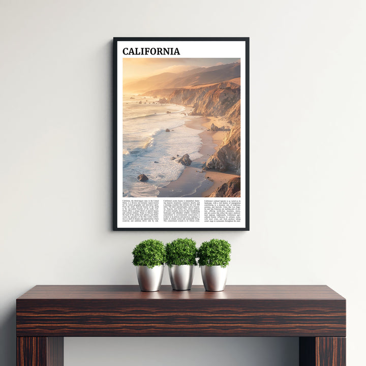 California Travel Print Wall Decor Wall Art California Wall Hanging Home Décor California Gift Art Lovers USA Art Lover Gift Print Art