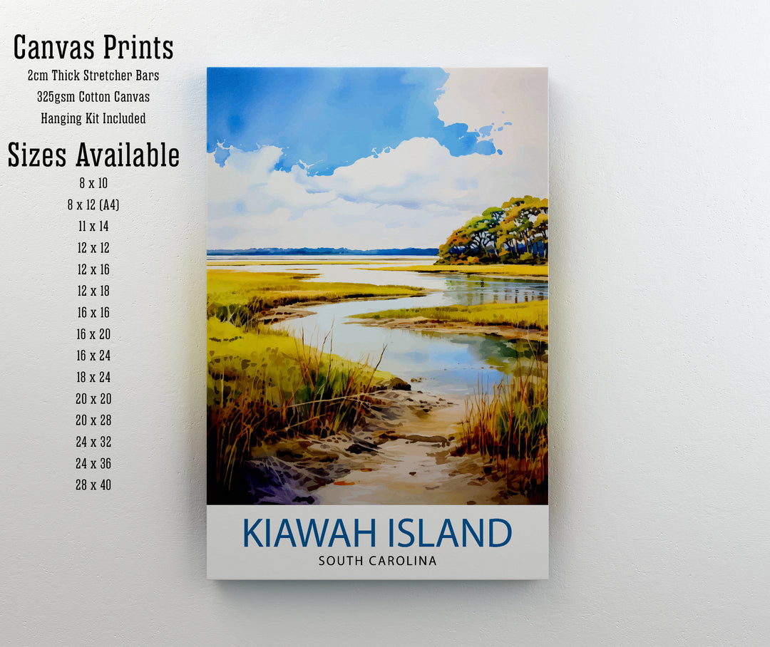 Kiawah Island South Carolina Travel Print Wall Decor Wall Art Kiawah Island Wall Hanging Home Décor Kiawah Island Gift Art Lovers South