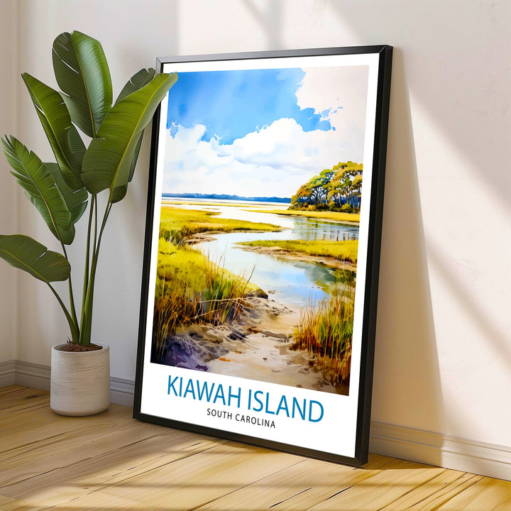 Kiawah Island South Carolina Travel Print Wall Decor Wall Art Kiawah Island Wall Hanging Home Décor Kiawah Island Gift Art Lovers South