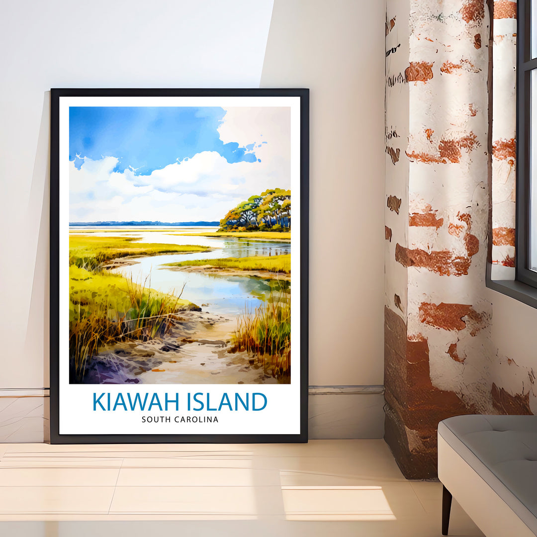 Kiawah Island South Carolina Travel Print Wall Decor Wall Art Kiawah Island Wall Hanging Home Décor Kiawah Island Gift Art Lovers South