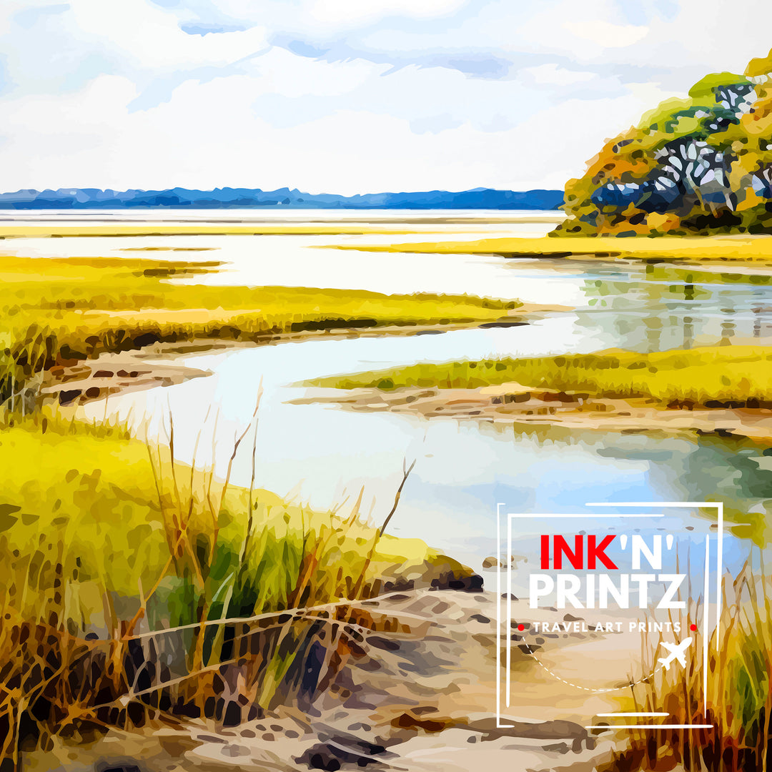 Kiawah Island South Carolina Travel Print Wall Decor Wall Art Kiawah Island Wall Hanging Home Décor Kiawah Island Gift Art Lovers South