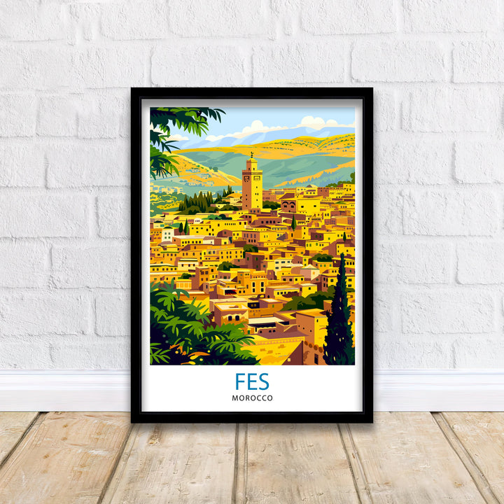 Fes Morocco Travel Print Wall Decor Wall Art Fes Wall Hanging Home Décor Fes Gift Art Lovers Morocco Art Lover Gift Print Art