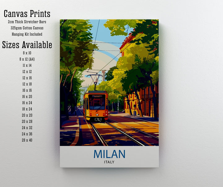 Milan Italy Travel Print Milan Wall Decor Milan Poster Italy Travel Prints Milan Art Print Milan Illustration Milan Wall Art Italy Print