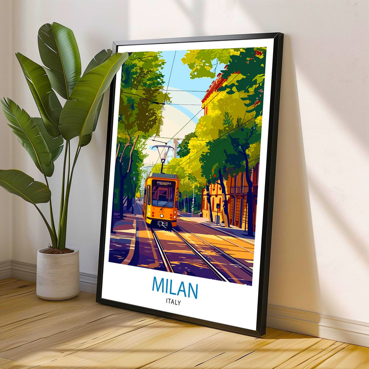 Milan Italy Travel Print Milan Wall Decor Milan Poster Italy Travel Prints Milan Art Print Milan Illustration Milan Wall Art Italy Print