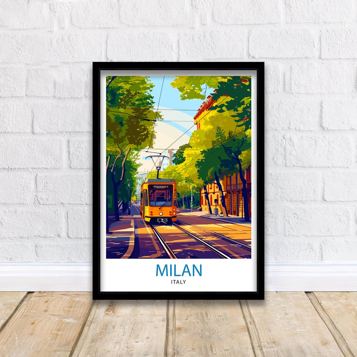 Milan Italy Travel Print Milan Wall Decor Milan Poster Italy Travel Prints Milan Art Print Milan Illustration Milan Wall Art Italy Print