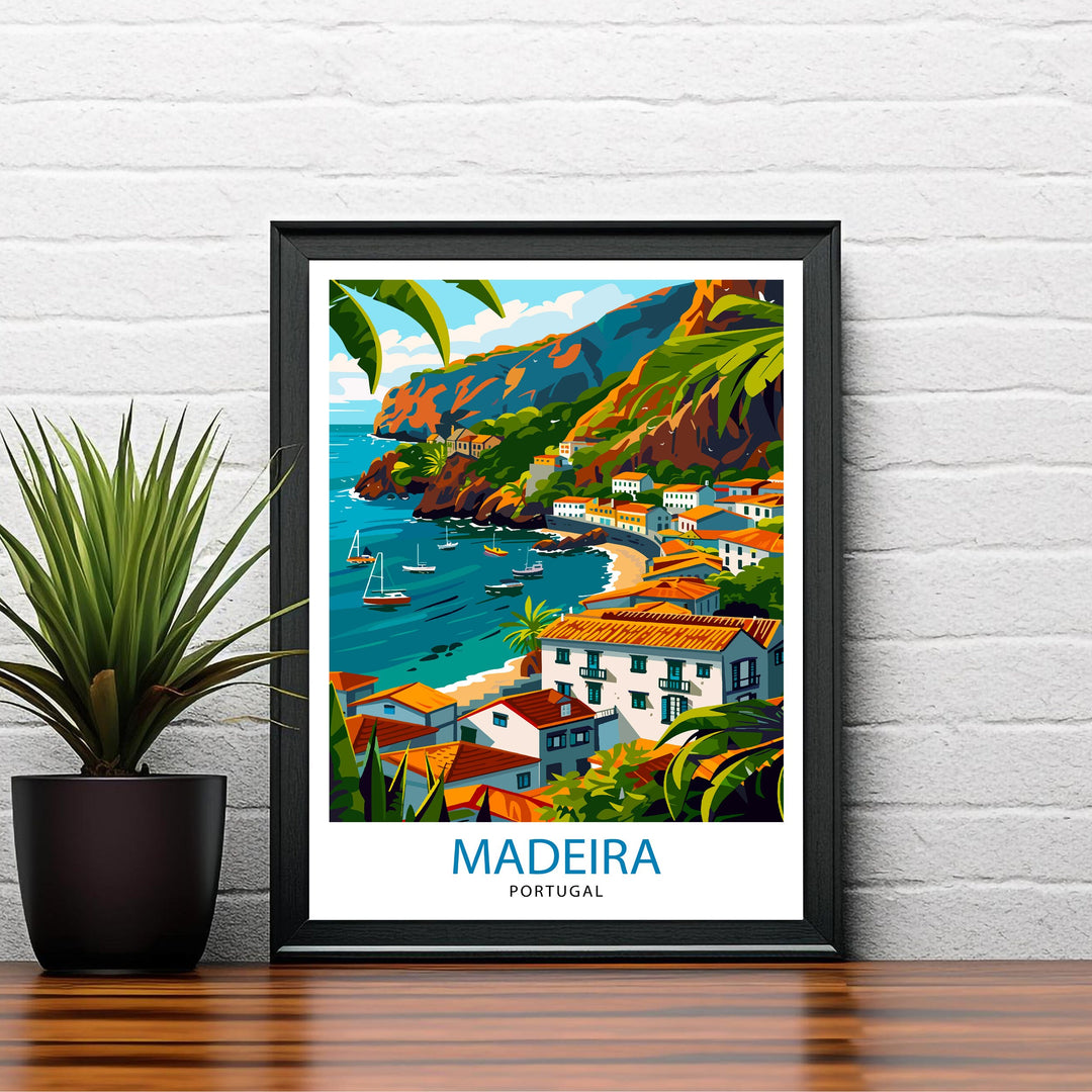 Madeira Portugal Print Madeira Decor Madeira Poster Madeira Art Madeira Wall Art Gift for Madeira Lovers Madeira Home Decor