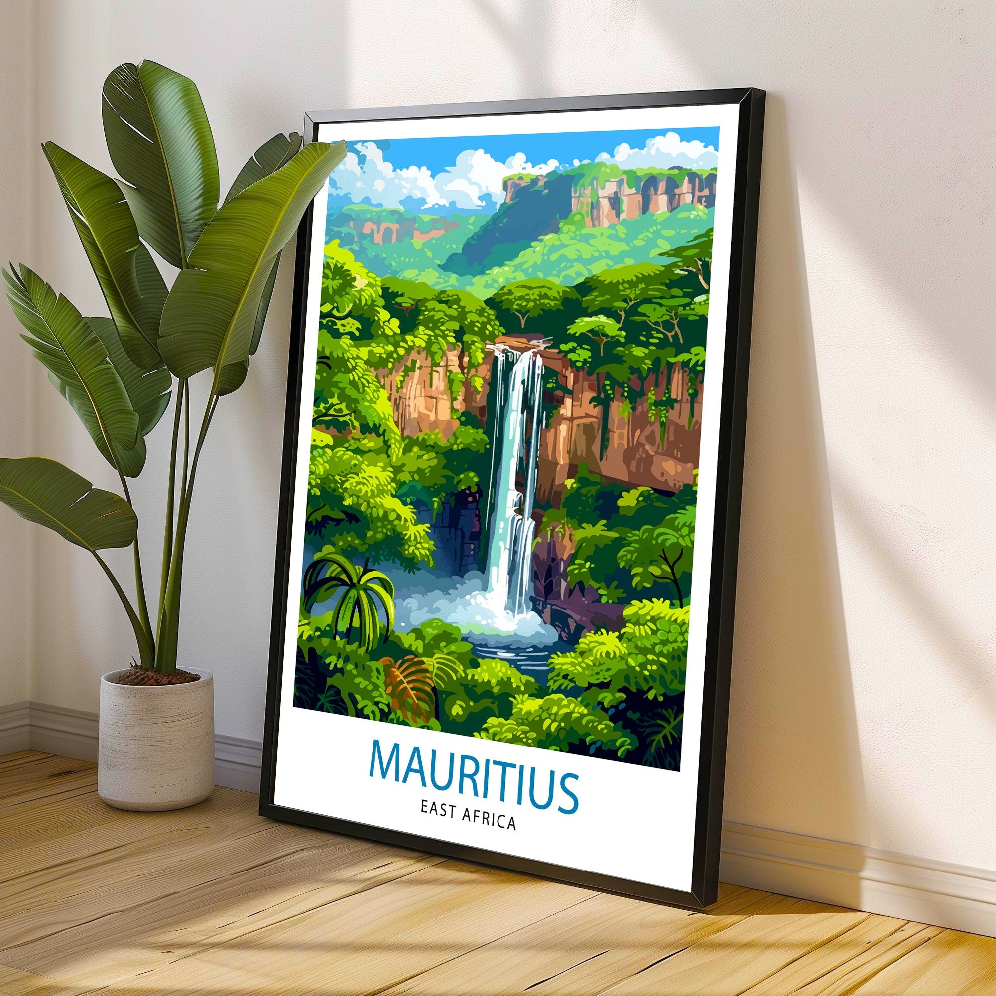 Mauritius Travel Print Mauritius Poster | Mauritius | Mauritius Wall Art | Travel Print | Travel Poster | Mauritius Art | Mauritius Travel
